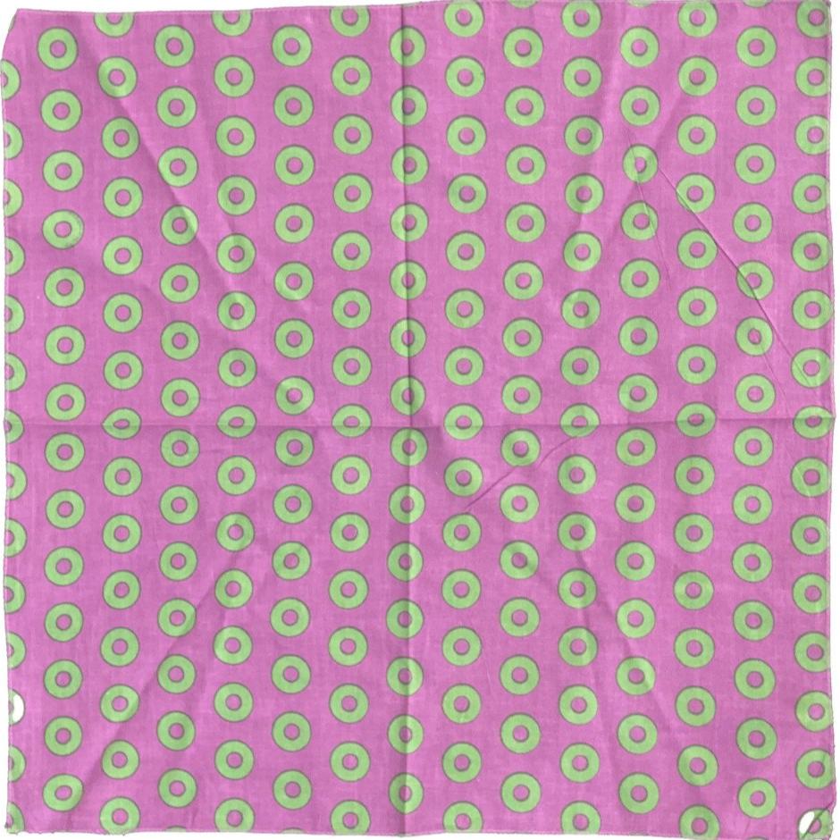Phish Donut Bandana - Purple & Green - 22x22 inch Cotton Headband by Sunshine Joy – 100% Cotton Bandana by Sunshine Joy