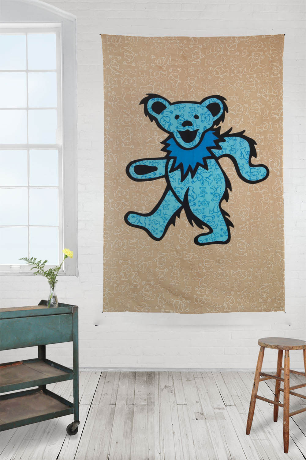 Grateful Dead Dancing Bear Tapestry 52x80" by Sunshine Joy