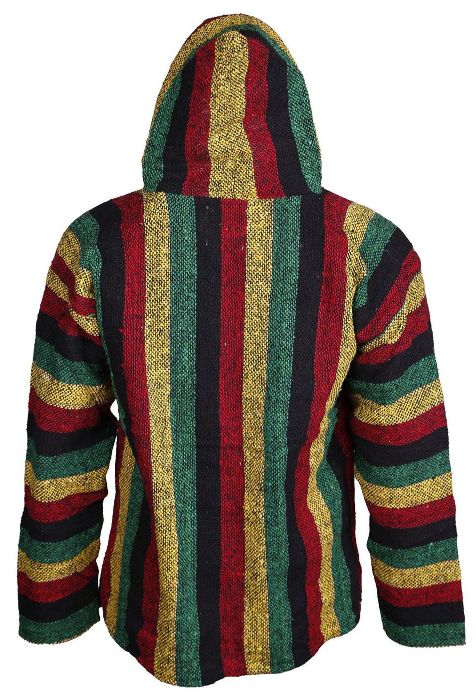 Rasta Stripe Mexican Baja Pullover Hoodie