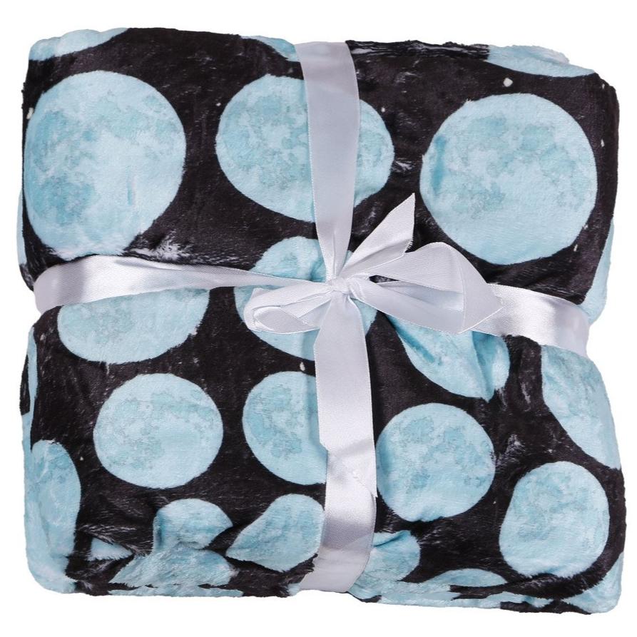 Moon Phases Fleece Throw Blanket