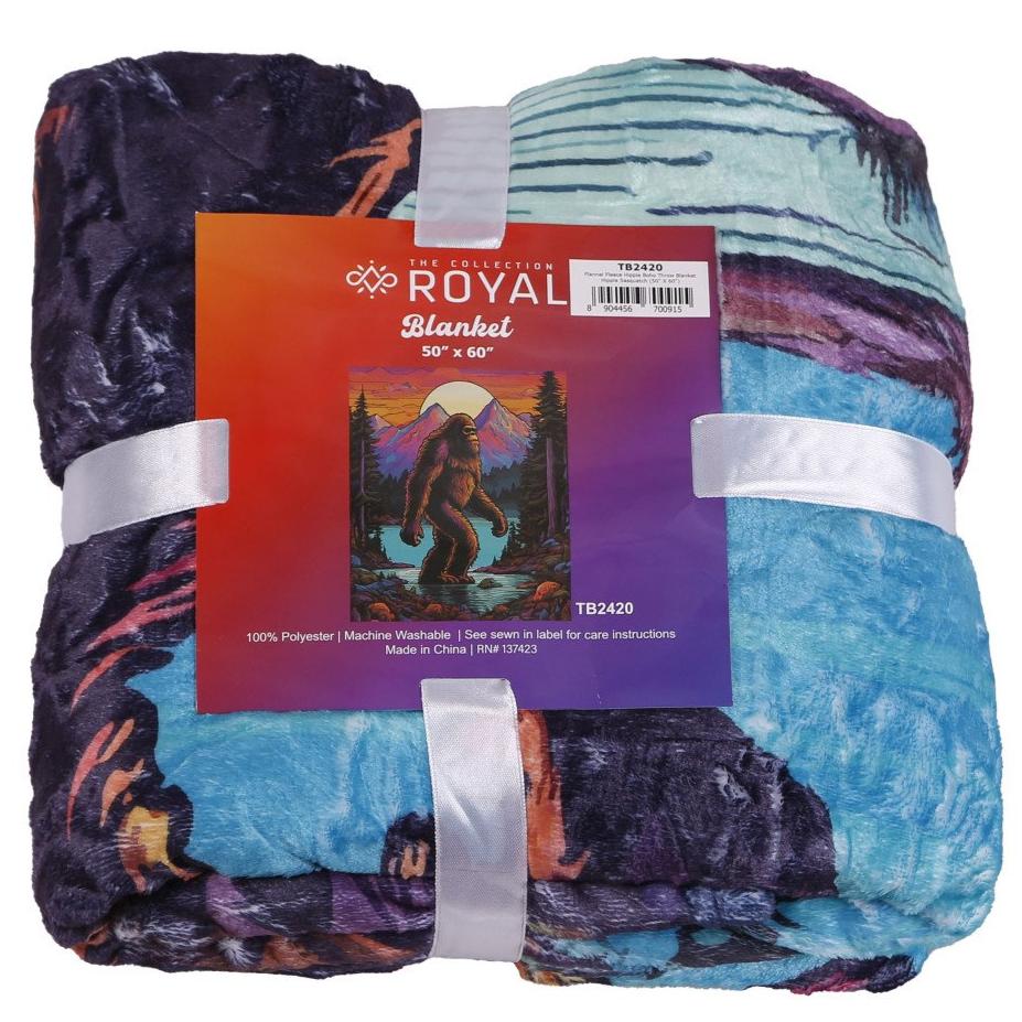 Sasquatch Fleece Throw Blanket