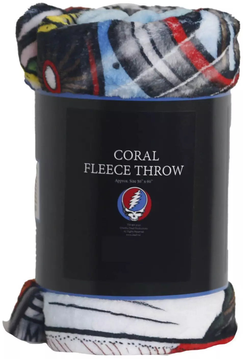Grateful Dead Casey Jones Bear Fleece Throw Blanket