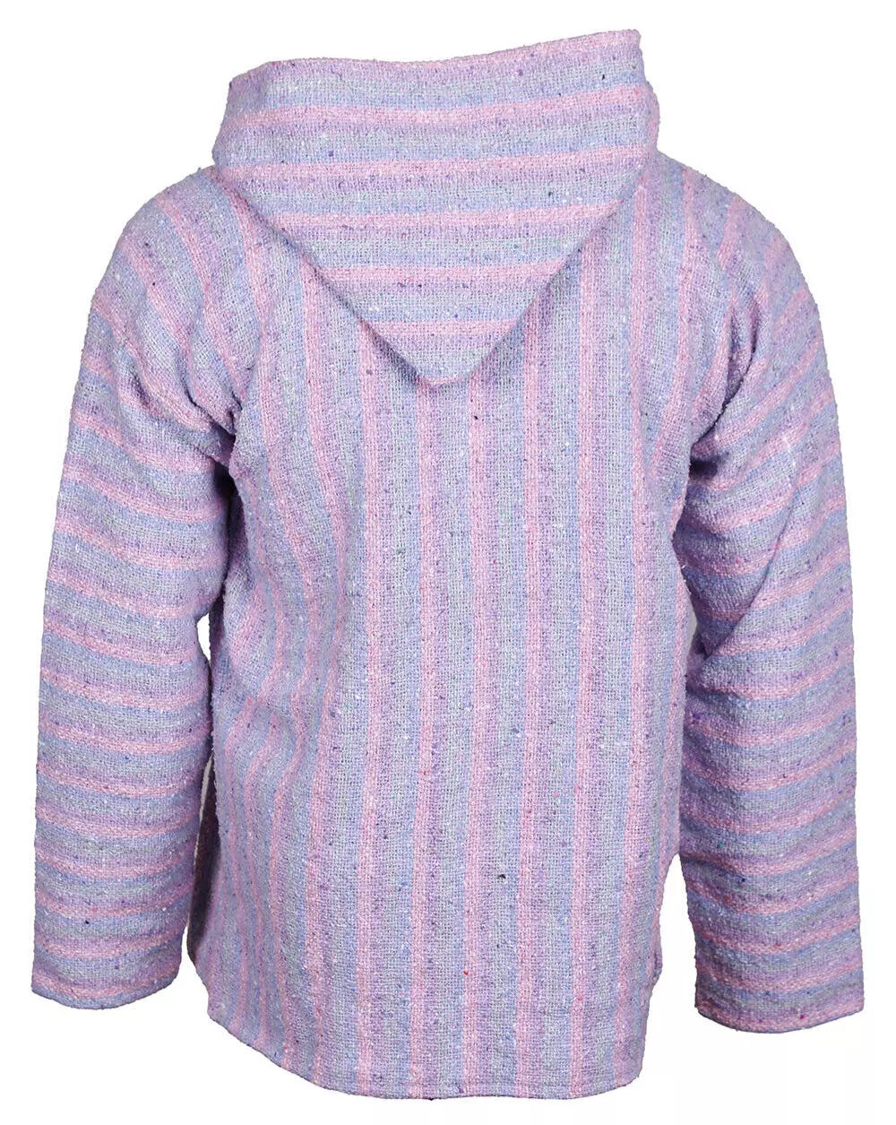 Pastel Stripe Mexican Baja Pullover Hoodie