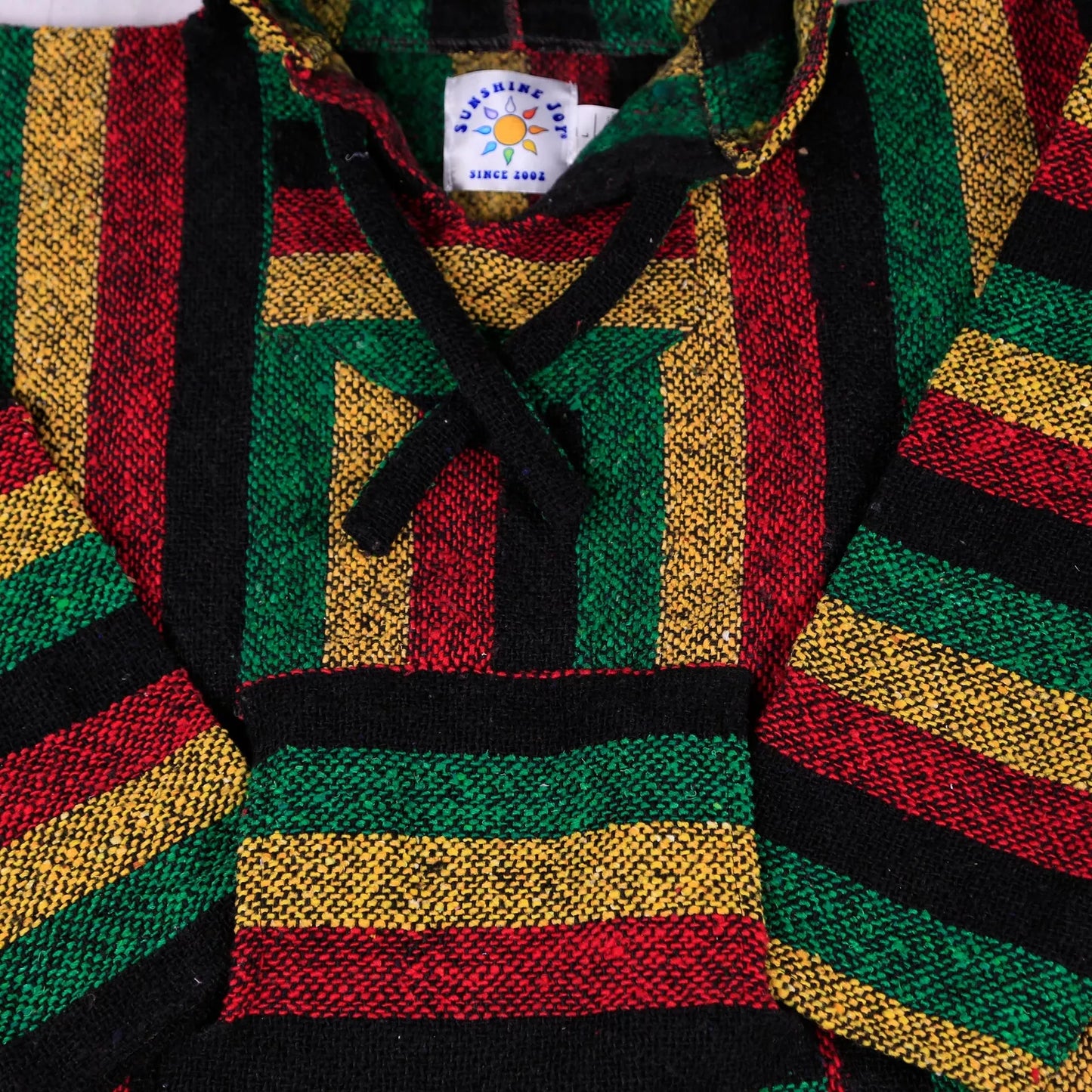Rasta Stripe Mexican Baja Pullover Hoodie