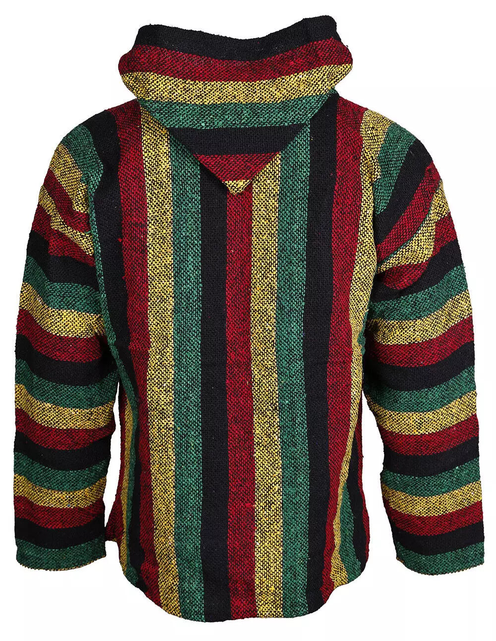 Rasta Stripe Mexican Baja Pullover Hoodie