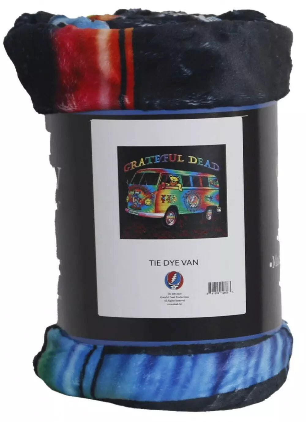 Grateful Dead Tie Dyed Bus Throw Blanket