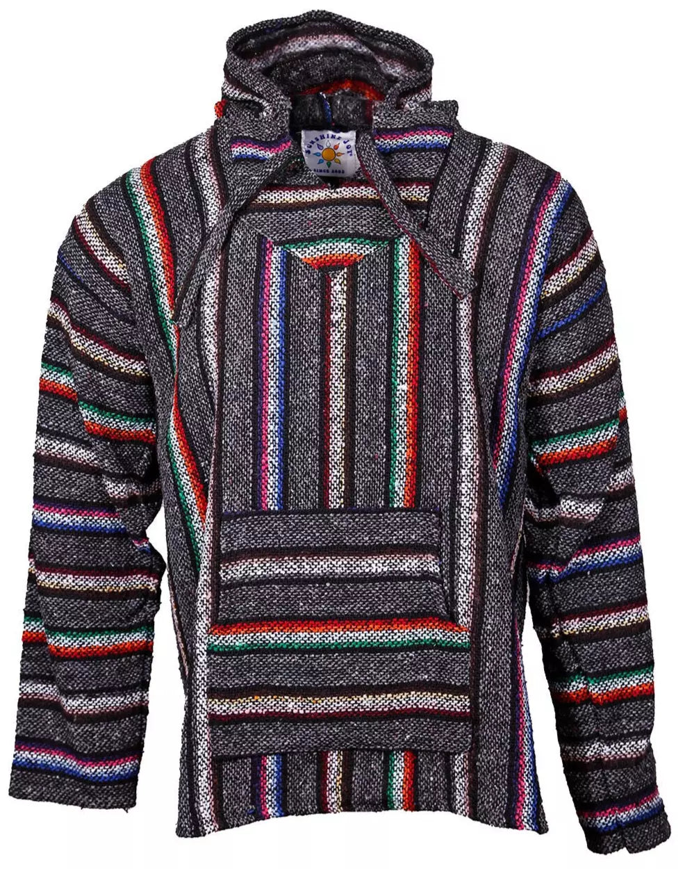 Fiesta Party Stripe Mexican Baja Pullover Hoodie