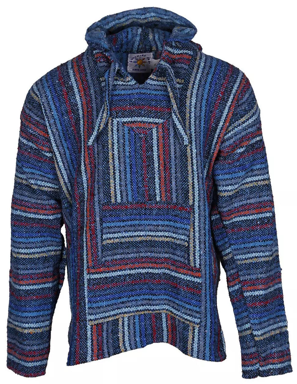 Pinata Stripe Mexican Baja Pullover Hoodie