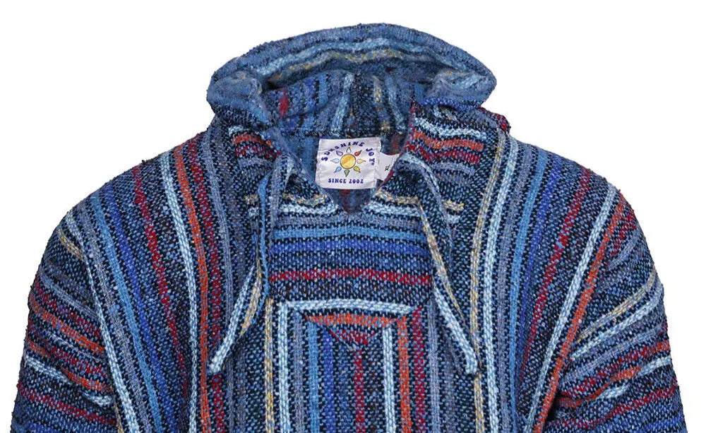Pinata Stripe Mexican Baja Pullover Hoodie