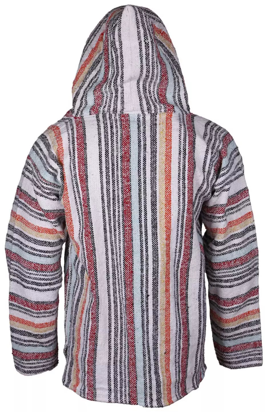 Vintage Striped Mexican Baja Pullover Hoodie