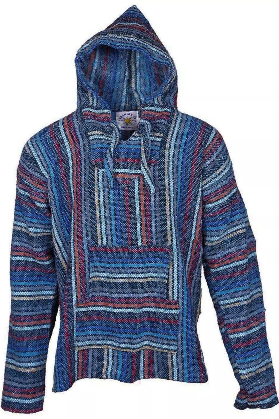 Pinata Stripe Mexican Baja Pullover Hoodie