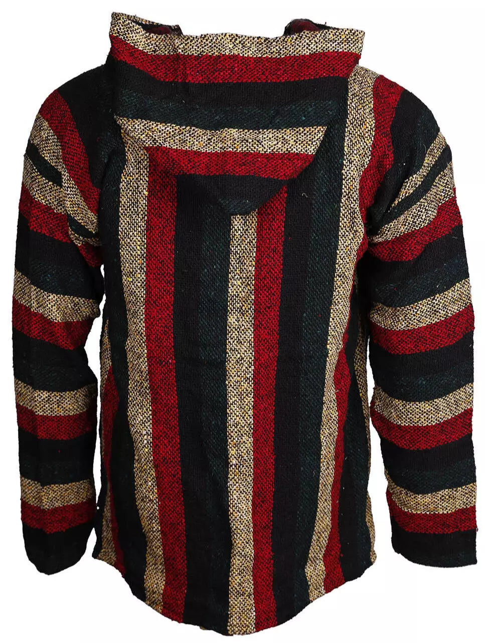 Vintage Rasta Mexican Baja Pullover Hoodie