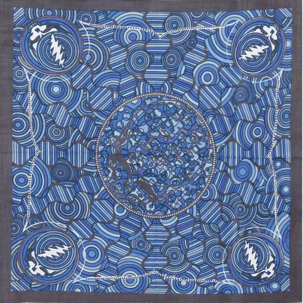 Grateful Dead Steal Your Face Elements Bandana Air - 22x22 inch Cotton Bandana by Sunshine Joy – 100% Cotton Bandana by Sunshine Joy