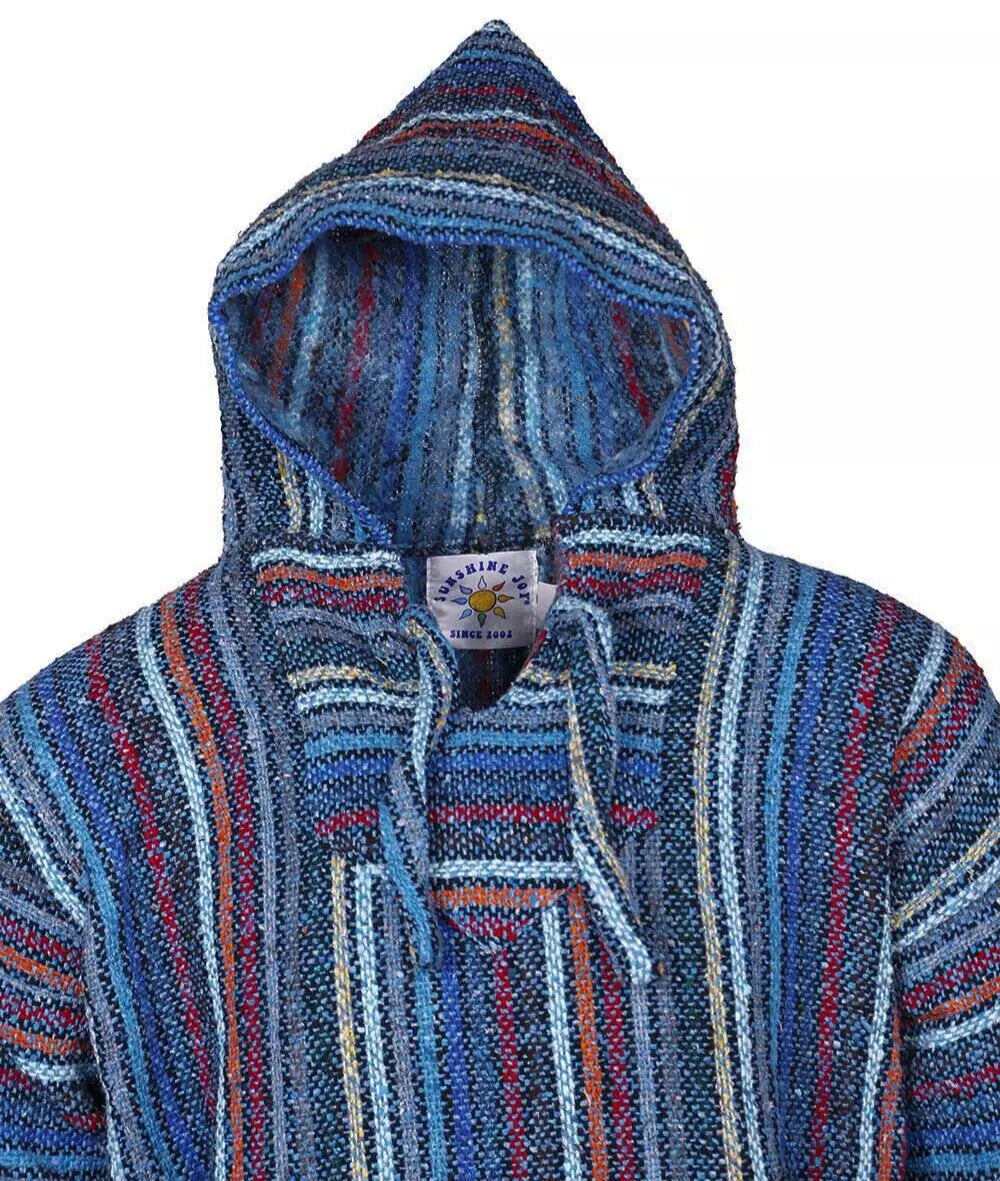 Pinata Stripe Mexican Baja Pullover Hoodie