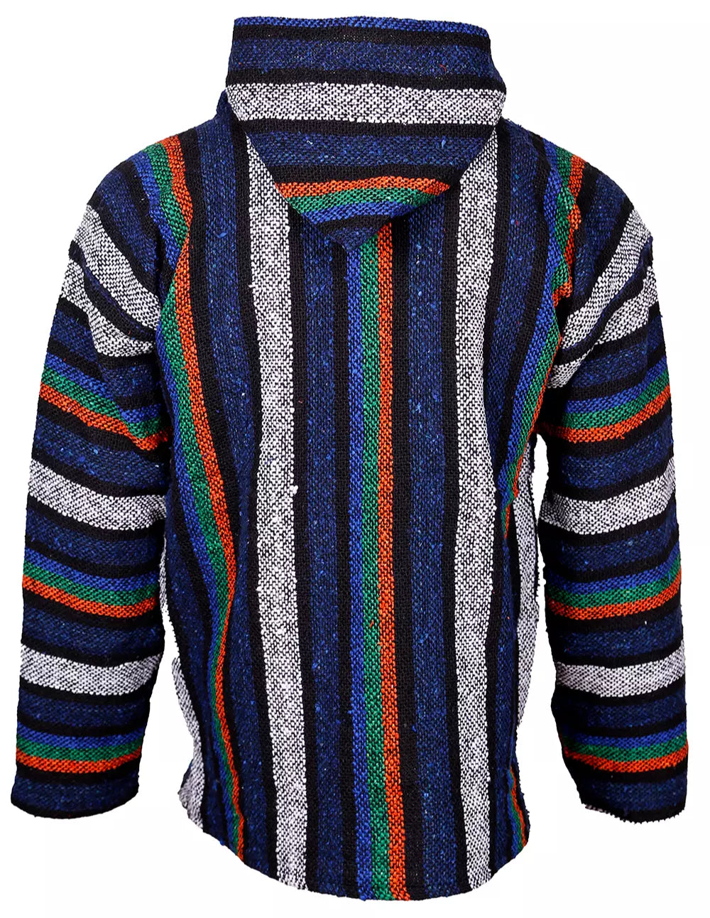 Mayan Night Stripe Mexican Baja Pullover Hoodie