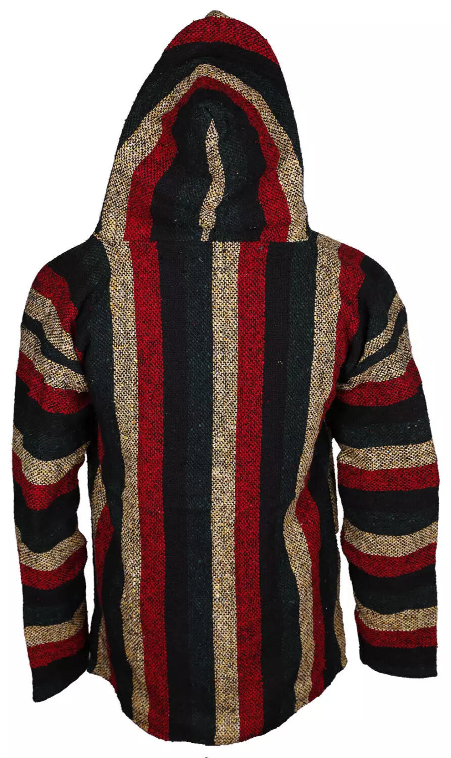 Vintage Rasta Mexican Baja Pullover Hoodie