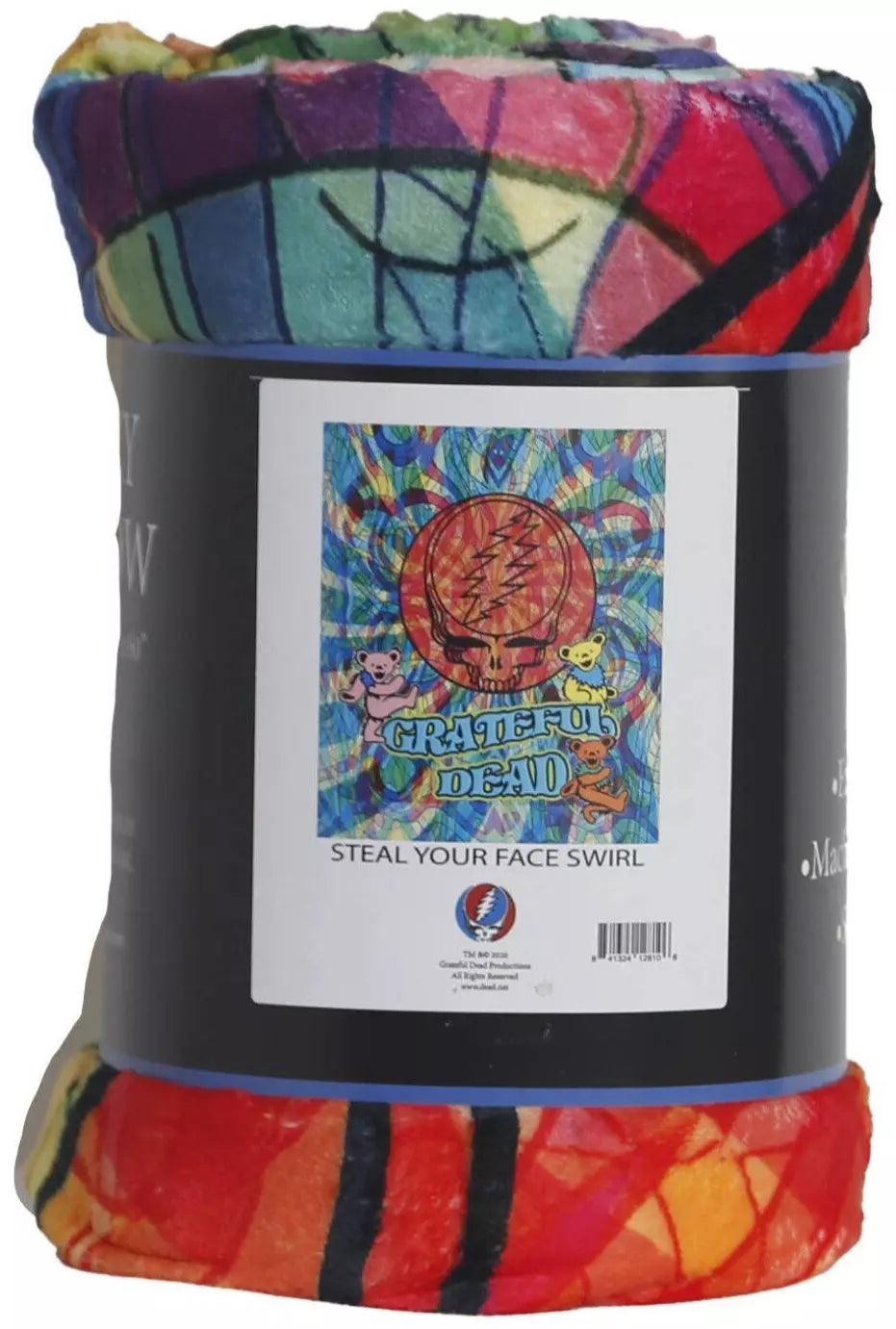 Grateful Dead Steal Your Face Swirls Throw Blanket
