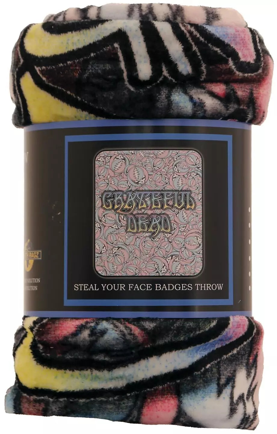 Grateful Dead Steal Your Face Badges Throw Blanket