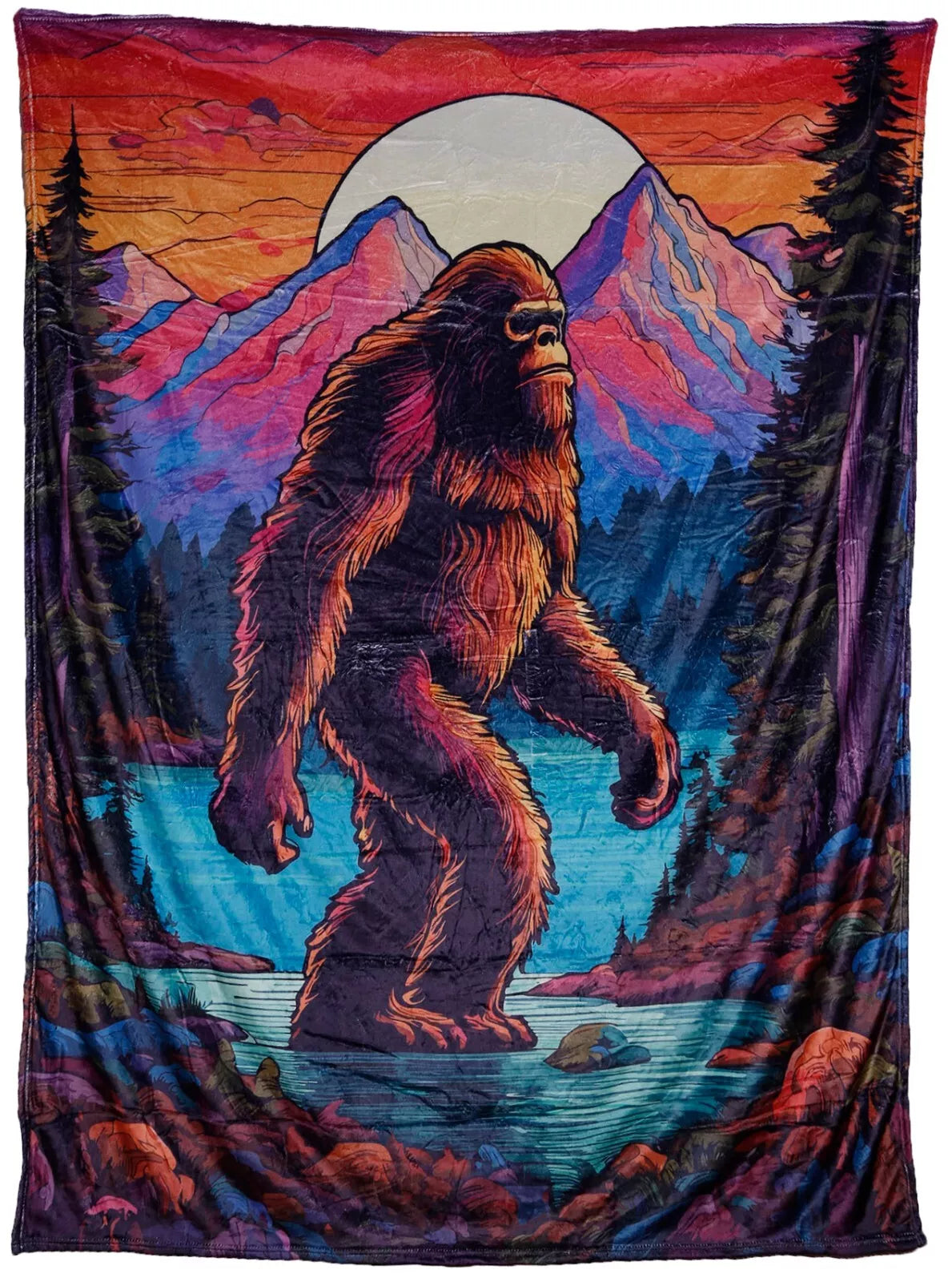 Sasquatch Fleece Throw Blanket