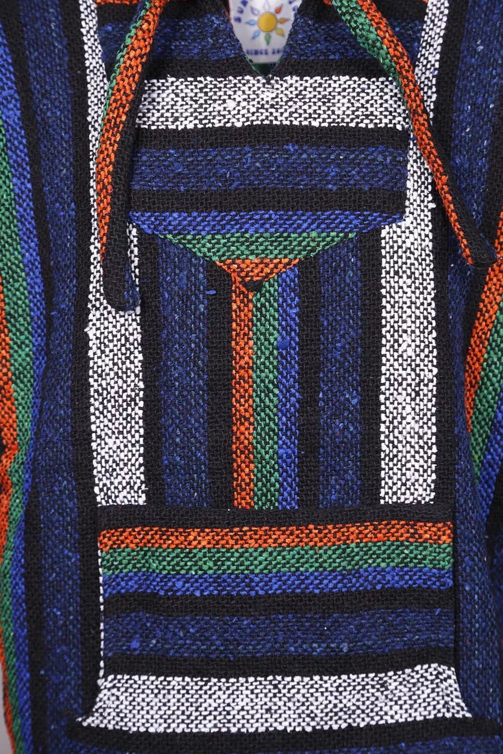 Mayan Night Stripe Mexican Baja Pullover Hoodie