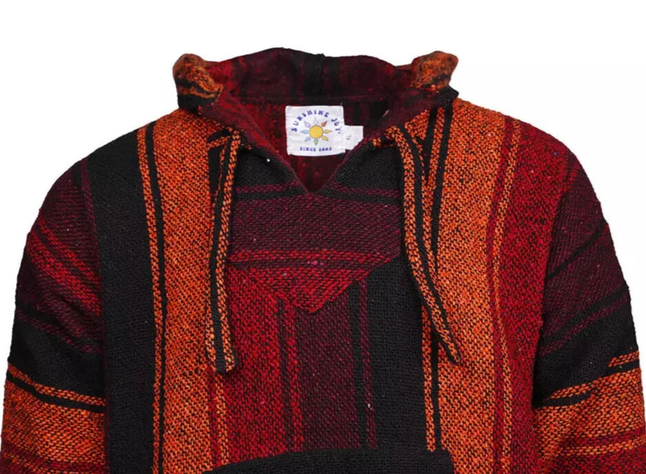 Autumn Sunset Mexican Baja Pullover Hoodie