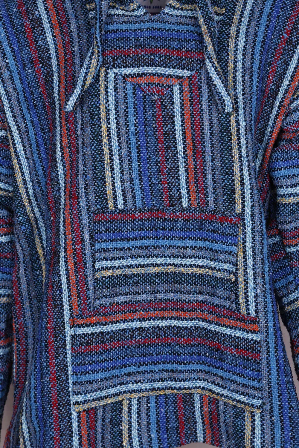 Pinata Stripe Mexican Baja Pullover Hoodie