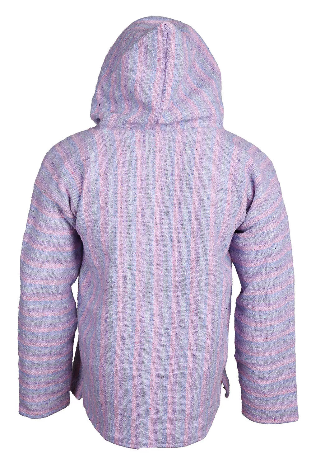 Pastel Stripe Mexican Baja Pullover Hoodie