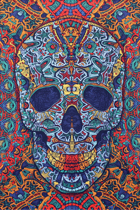 3D Skull Tapestry 60x90" by Sunshine Joy