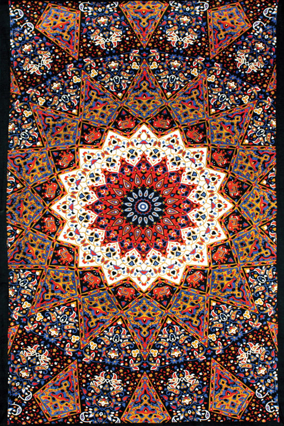 3D Indian Earth Star Tapestry 60x90" by Sunshine Joy