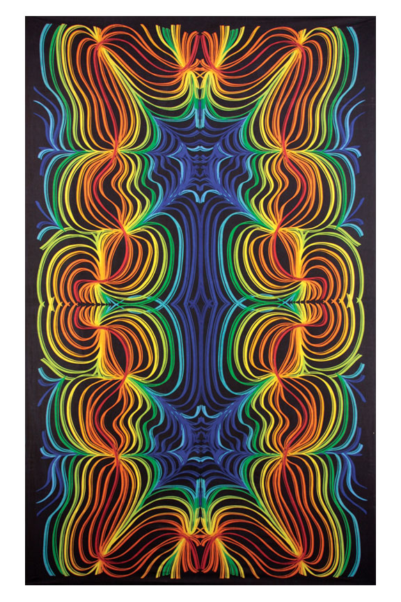 3D Rainbow Ripple Tapestry 60x90" by Sunshine Joy