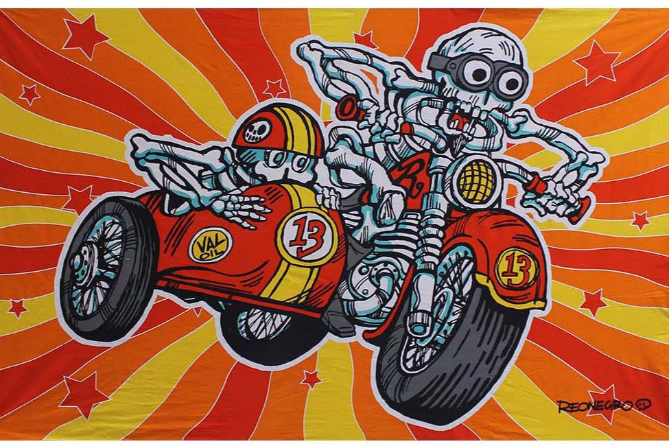 Side Car Mini Tapestry 30x45" by Sunshine Joy