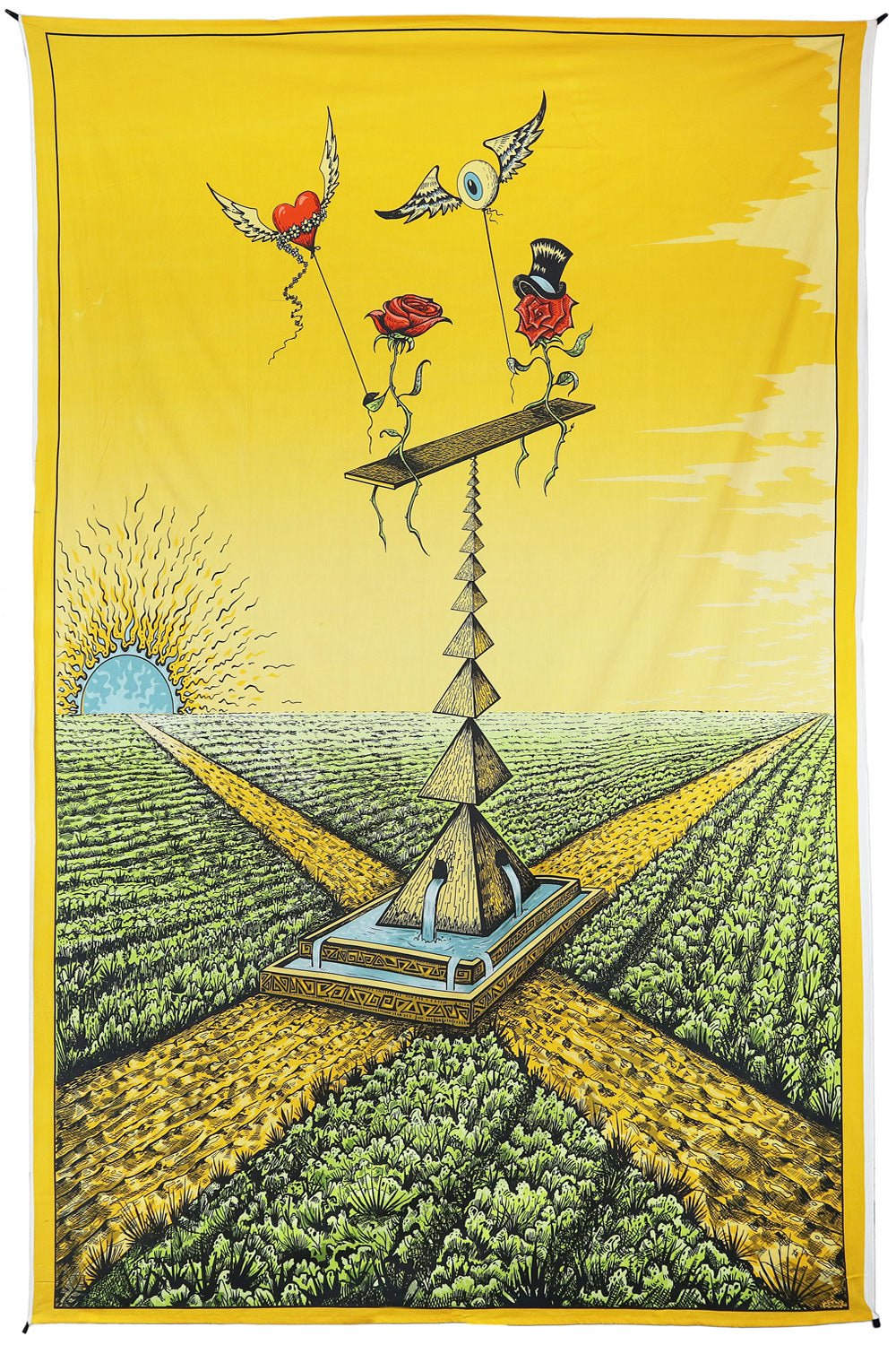 Crossroads Heady Art Print Tapestry 53x85" by Sunshine Joy