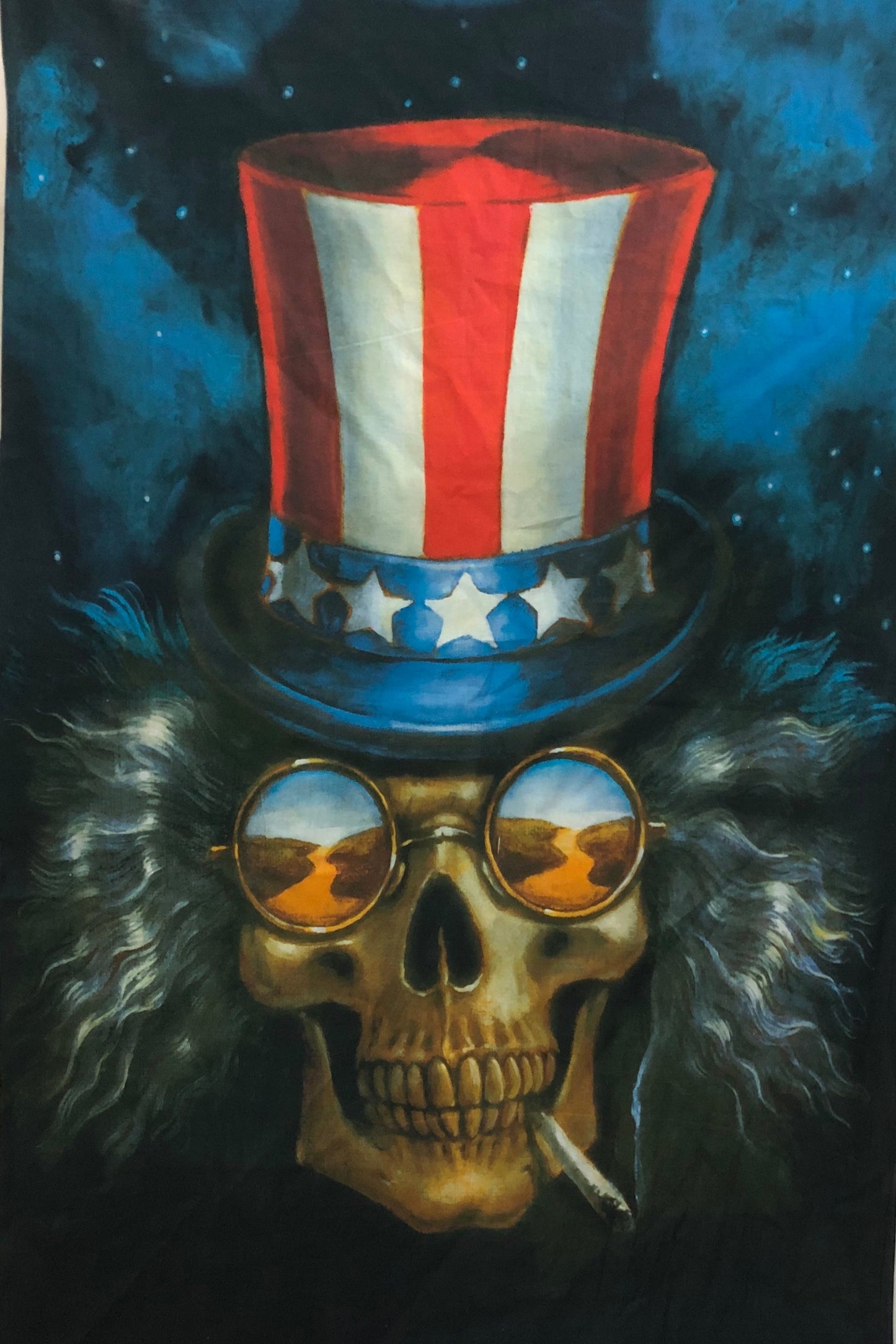 Uncle Sam Skull Heady Art Print Mini Tapestry 30x45" by Sunshine Joy