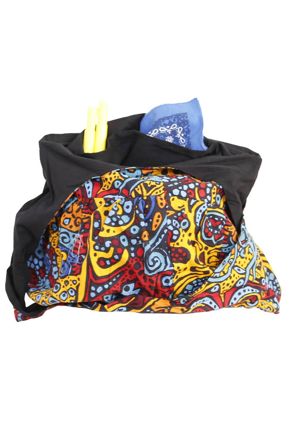 Psychedelic Sunburst Zip Top Hobo Shoulder Bag