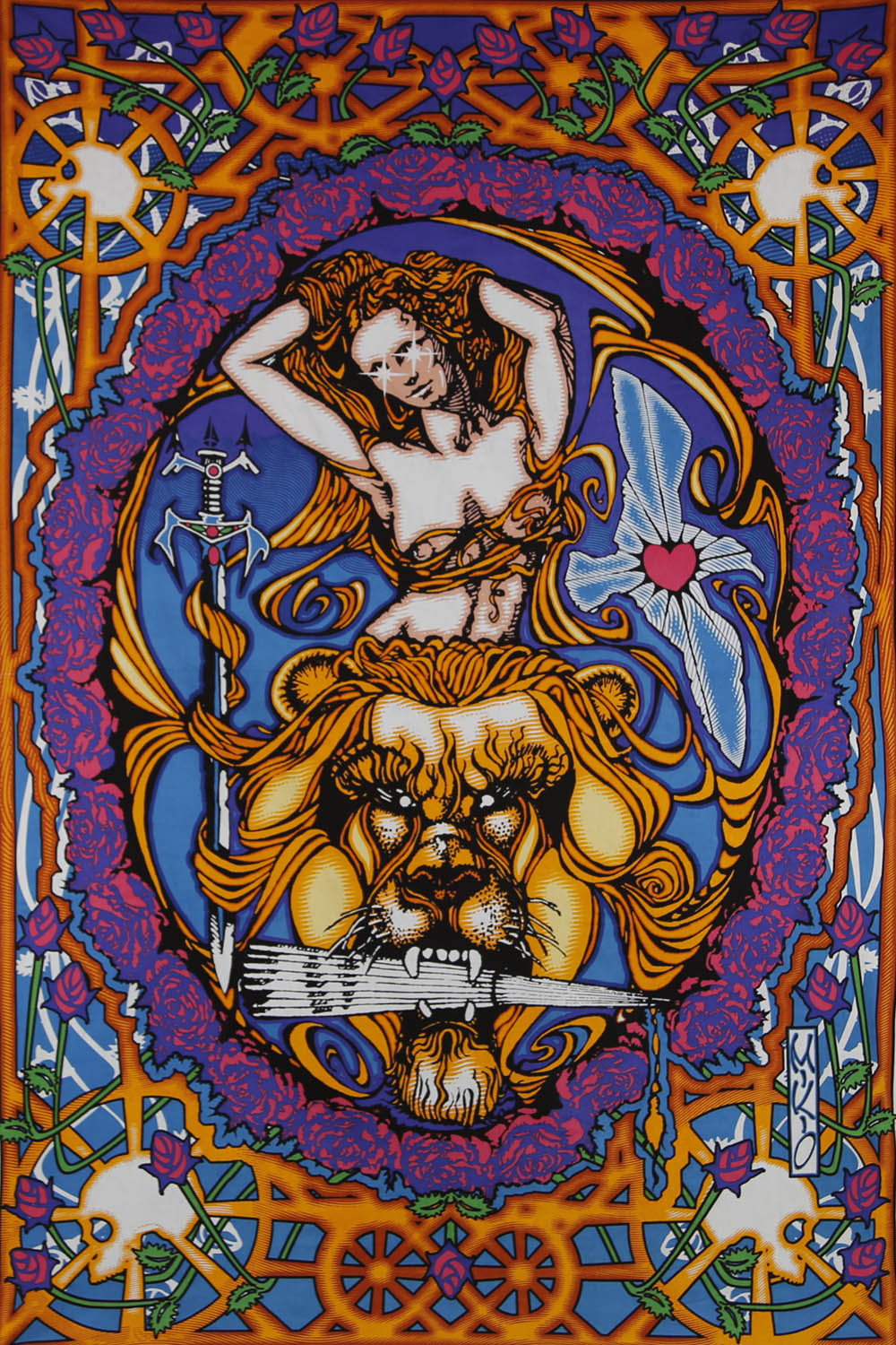 3D Lady Of Carlisle Tapestry 60x90" by Sunshine Joy