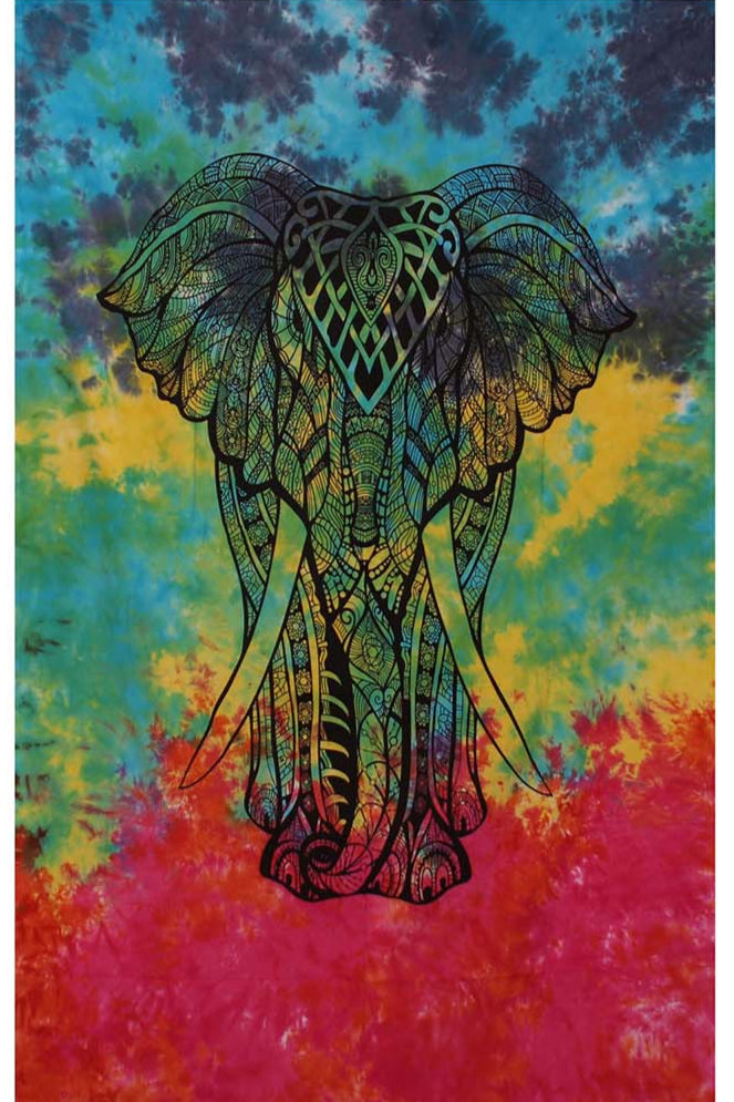 Tie Dye Elephant Mini Tapestry 30x45" by Zest For Life