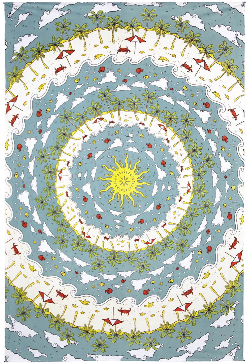 Beach Mandala Mini Tapestry 30x45" by Sunshine Joy