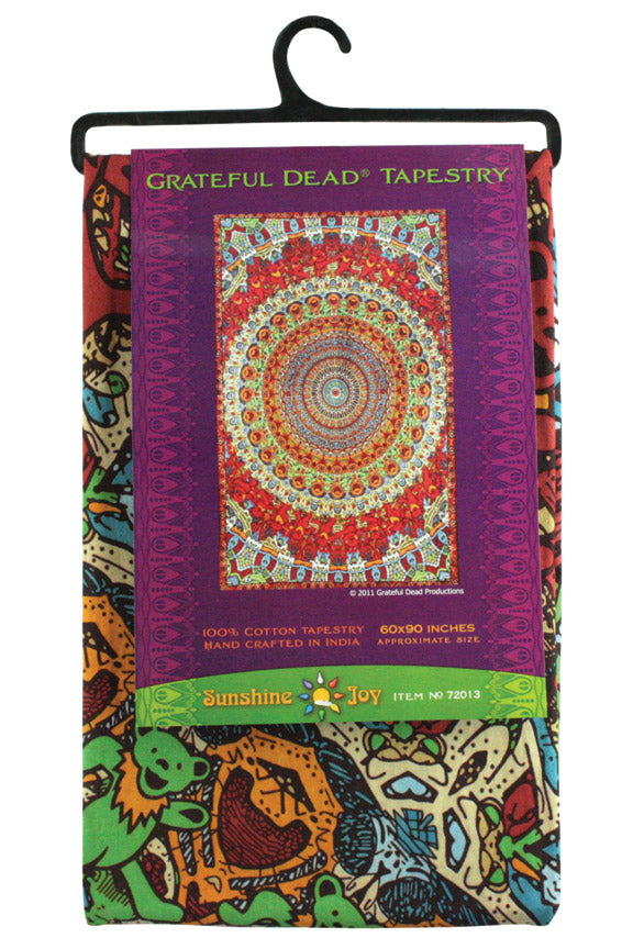 3D Grateful Dead Bear Vibrations Tapestry 60x90"