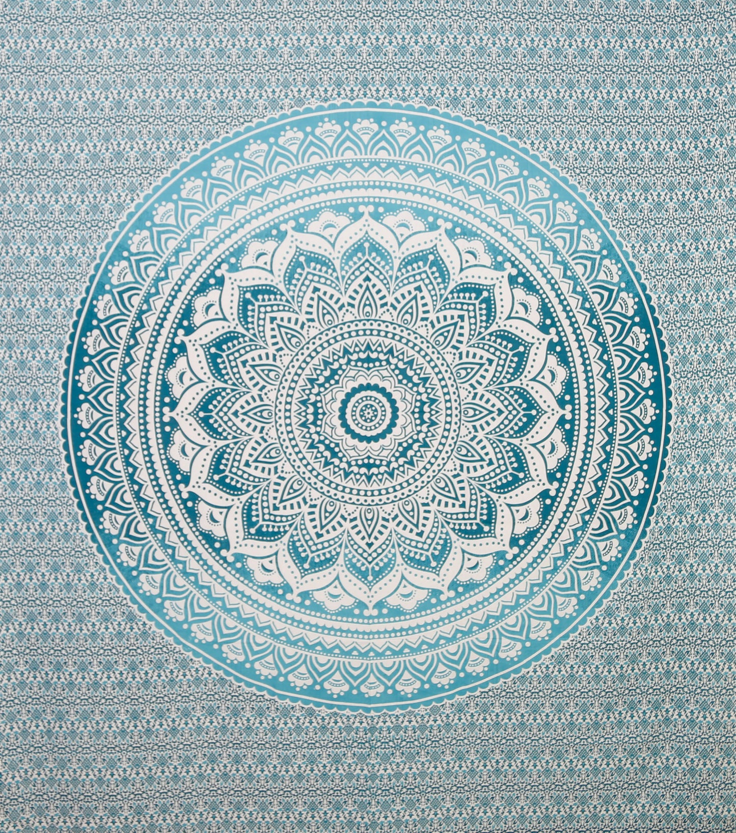 Teal Mandala Tapestry 84x95" by Zest For Life