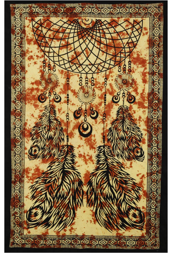 Dreamcatcher Mini Tapestry Orange 30x45" by Zest For Life