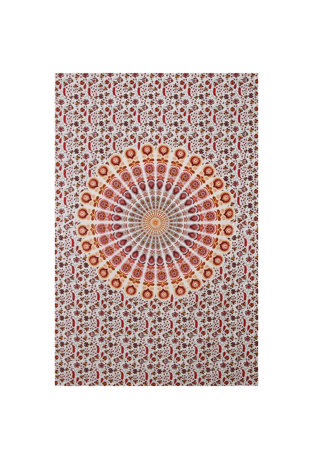 Red Circle Plume Mini Tapestry 30x45" by Zest For Life