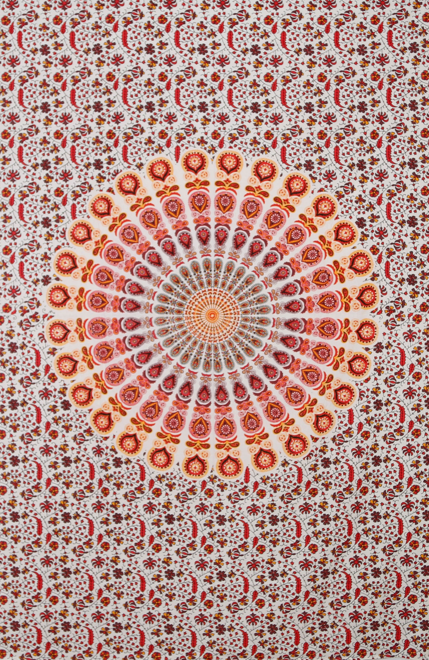 Circle Plume Tapestry Red 52x80" by Zest For Life