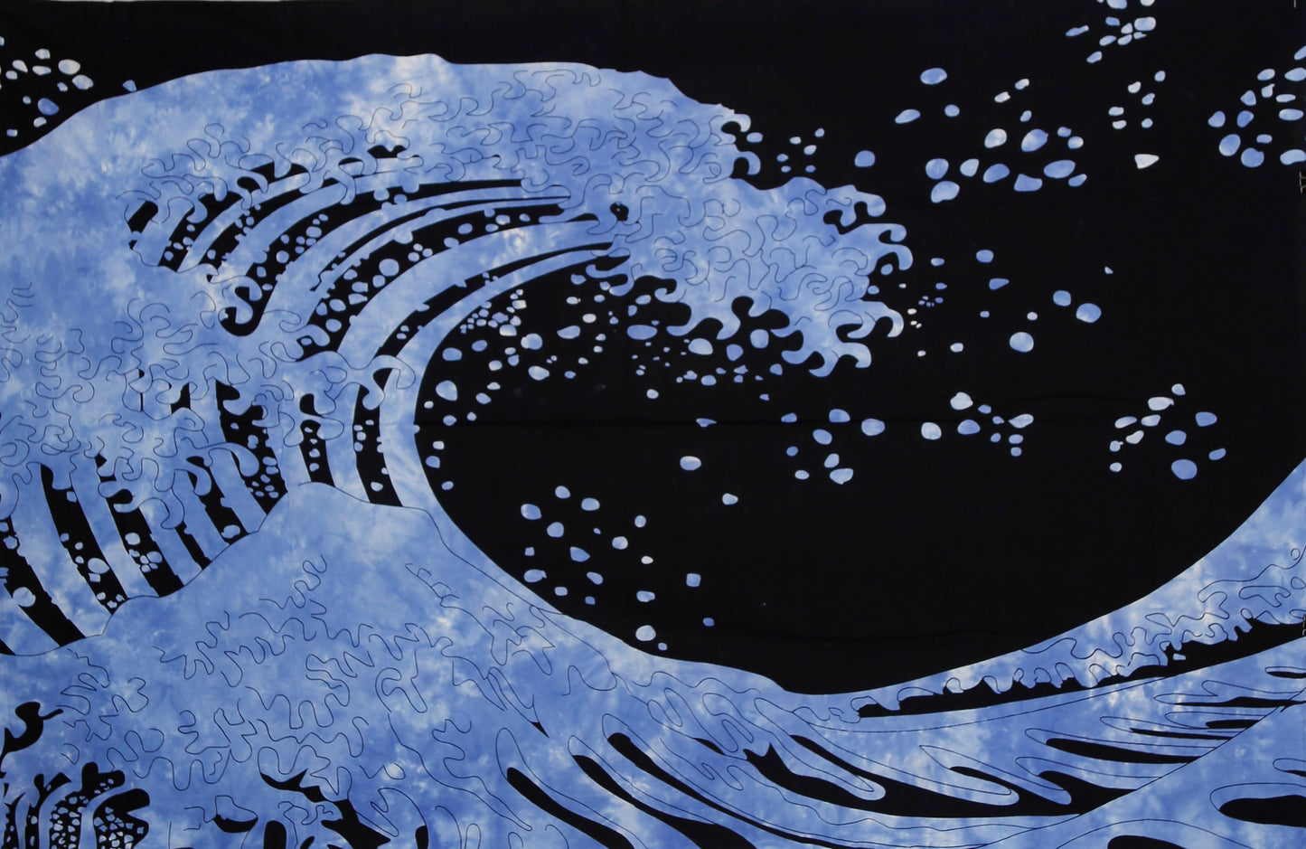 Ocean Wave Tapestry Blue Tie Dye 52x80" by Zest For Life