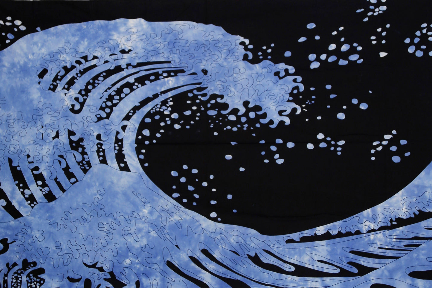 Ocean Wave Tapestry Blue Tie Dye 52x80" by Zest For Life