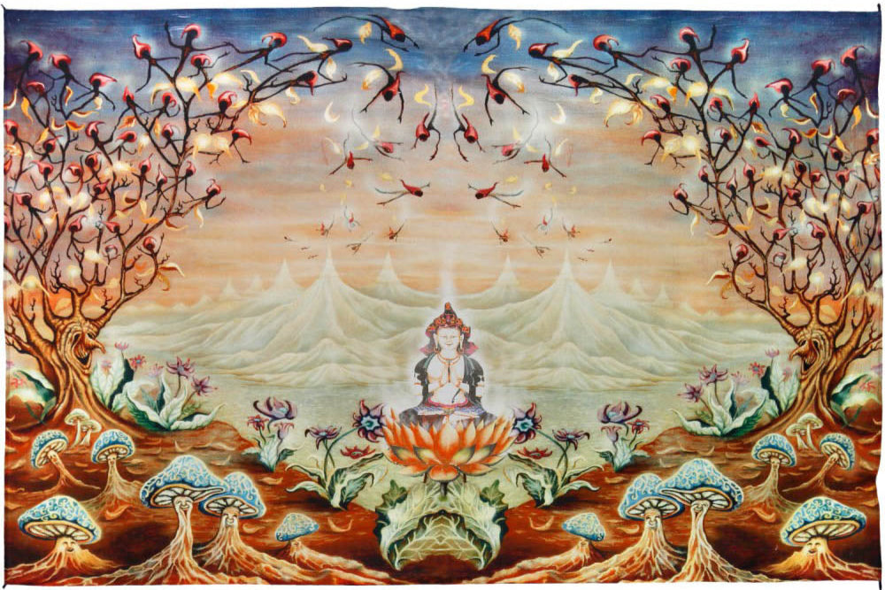 Enlightenment Heady Art Print Tapestry 53x85" by Sunshine Joy