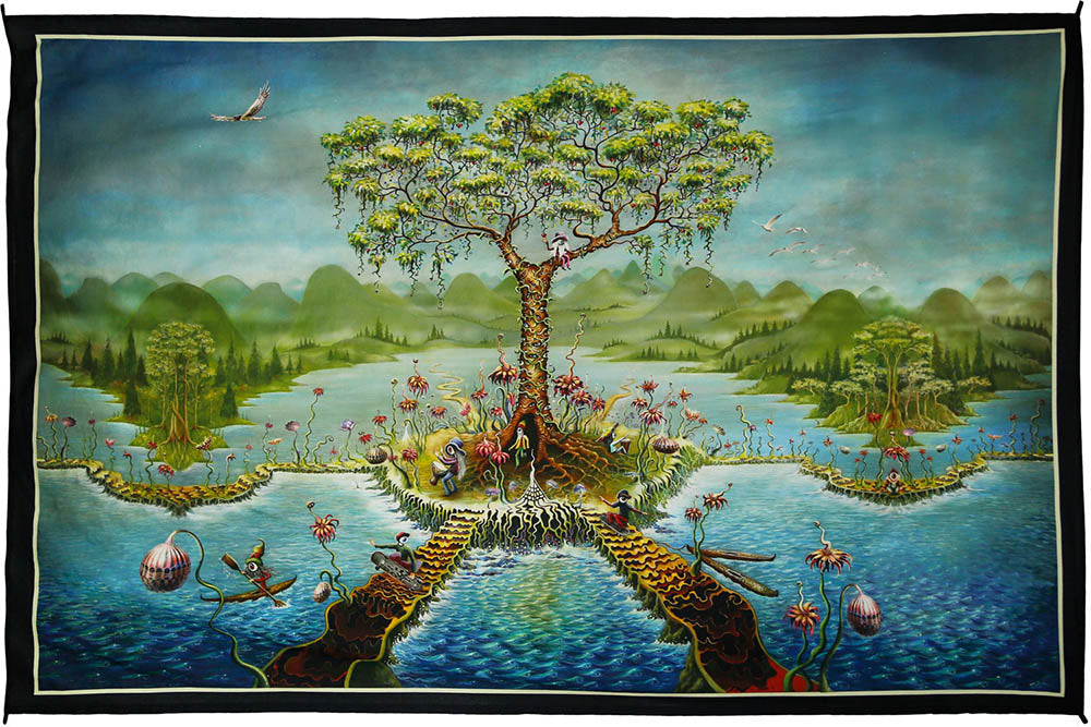 Mike Dubois Eyeland Heady Art Print Tapestry 53x85" by Sunshine Joy