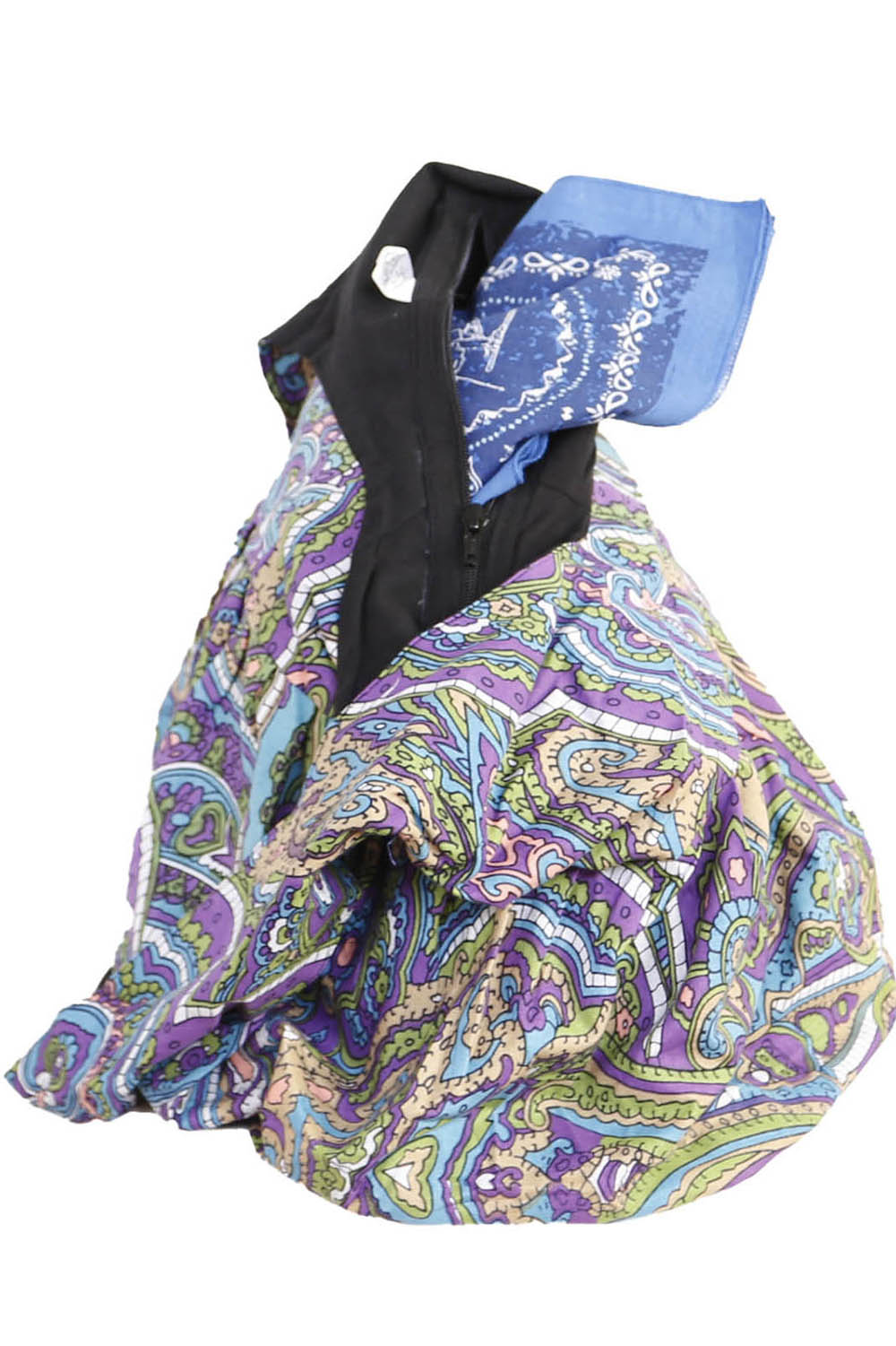 Kaleidoscope Paisley Zip Top Hobo Shoulder Bag