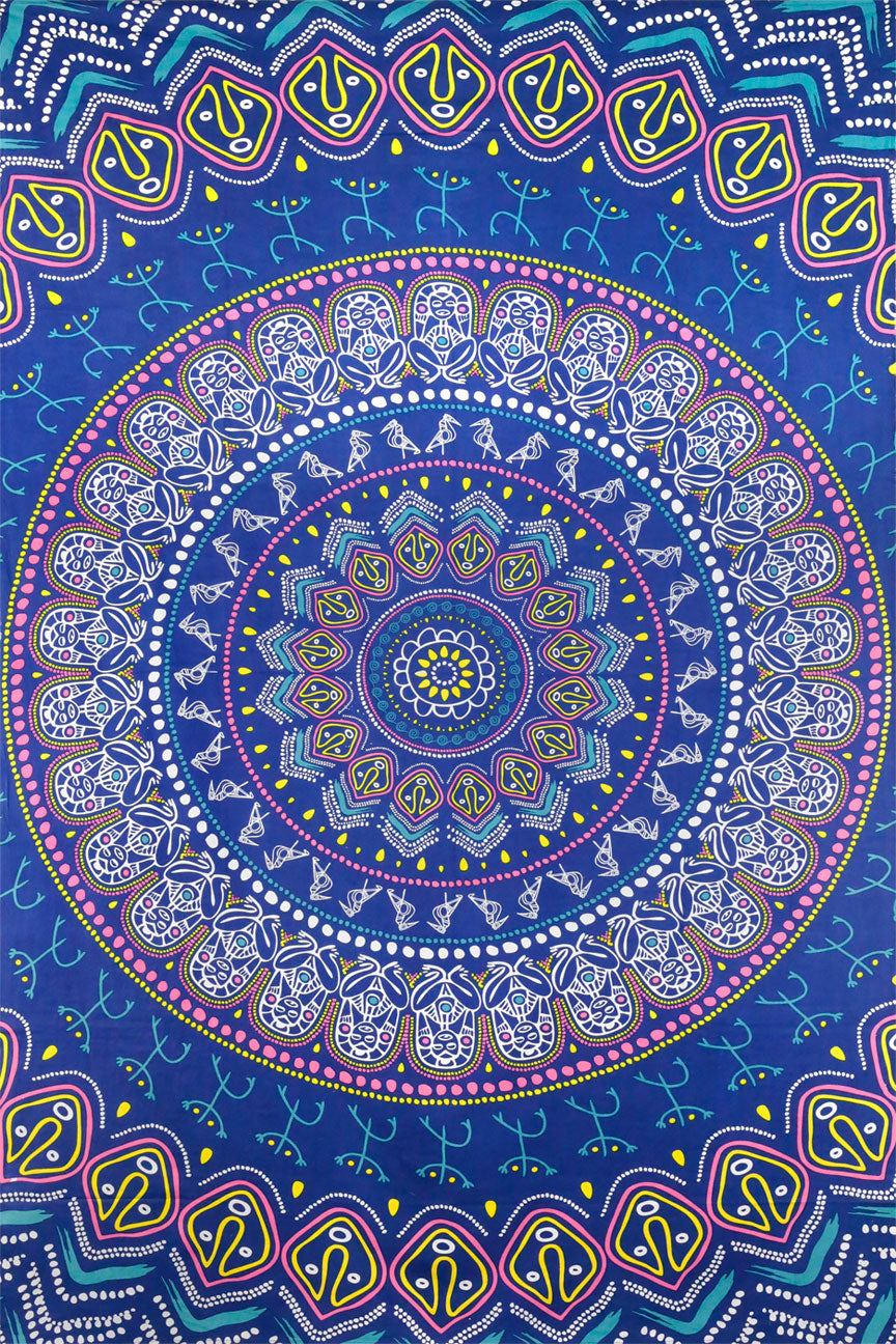 Taino Mandala Tapestry 60x90" by Sunshine Joy