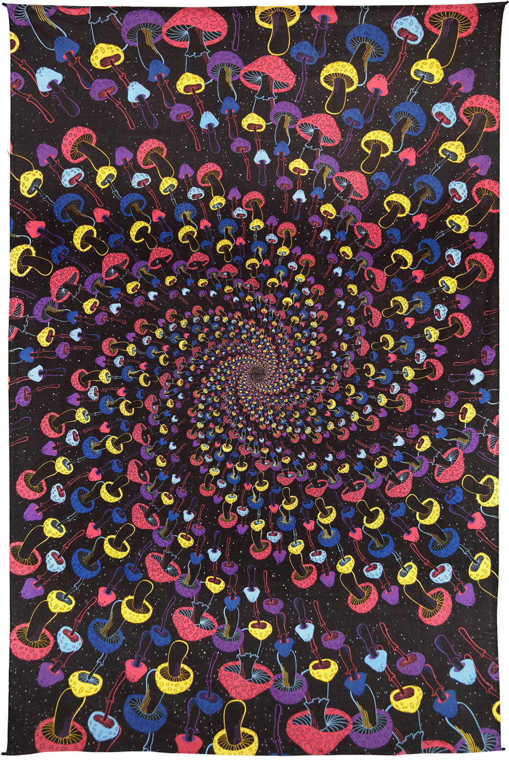 3D Shroom Spiral Tapestry 60x90" by Sunshine Joy