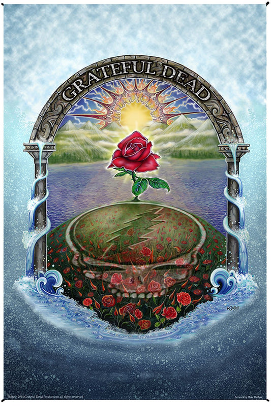 Grateful Dead Rose Garden Heady Art Print Mini Tapestry 30x45" by Sunshine Joy